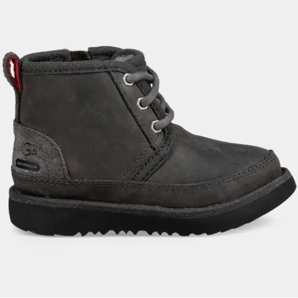 Ugg Neumel II Unisex Youth Charcoal Gray Lace Up Boots Waterproof Size 10 USED - Picture 1 of 13